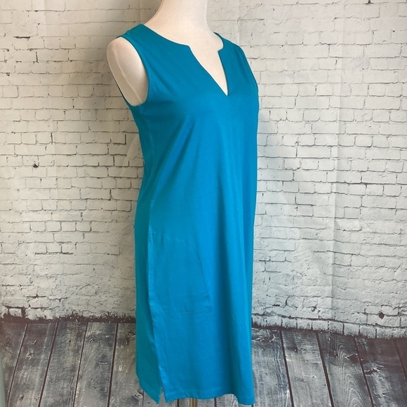 LANDS' END  Sheath Dress Small Sleeveless 100% Cotton Preppy Classic Nautical - Picture 16 of 16